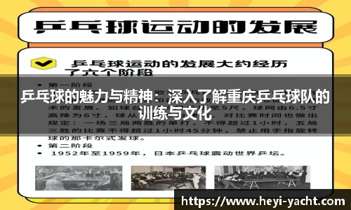 乒乓球的魅力与精神：深入了解重庆乒乓球队的训练与文化